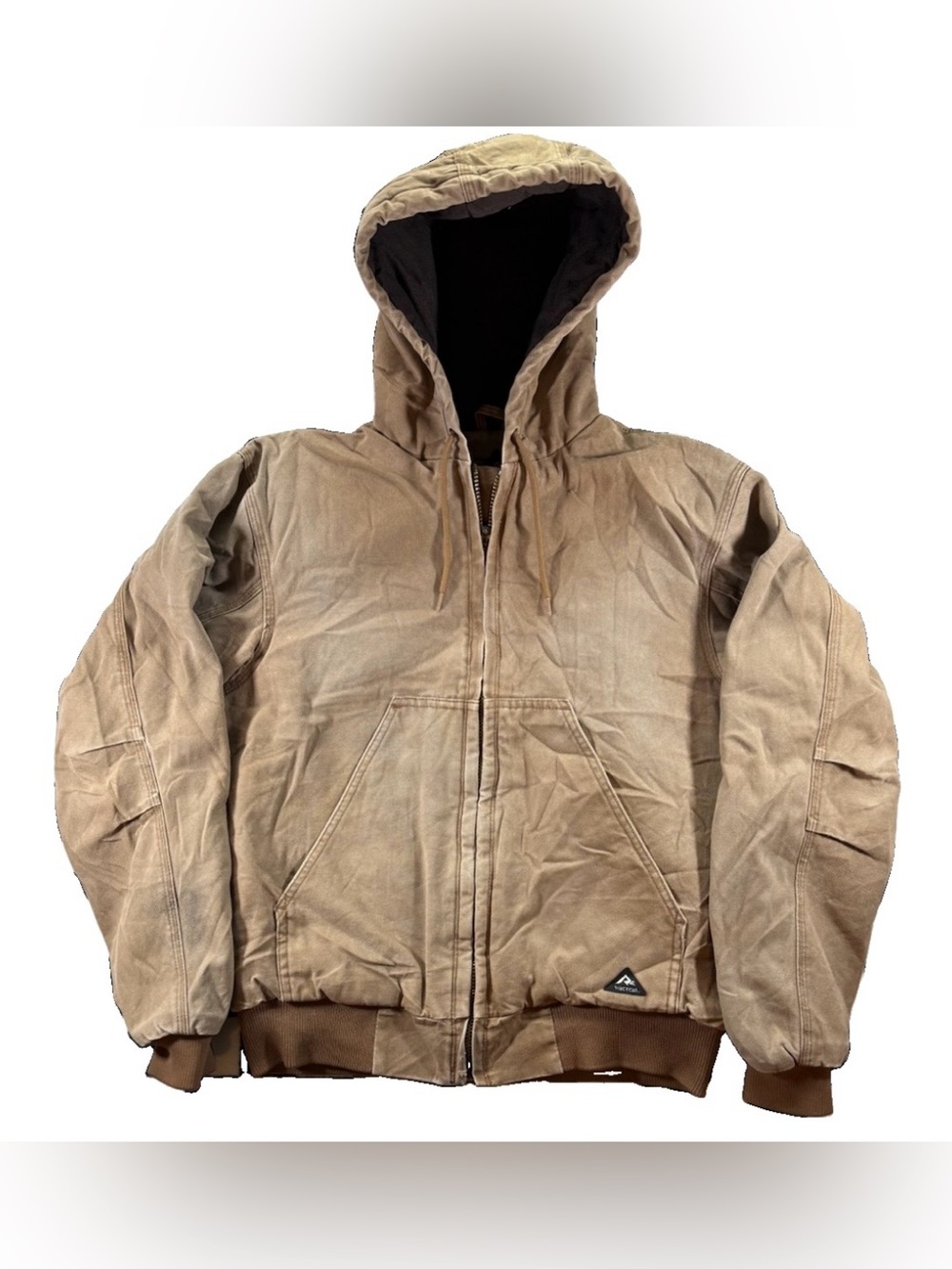 Ridgecut Toughwear Duck Canvas Hooded Jacket Men's Medium Brown Workwear